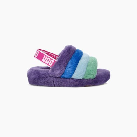 UGG Pride Fluff Yeah - Badesandaler Dame - Multicolor Lilla (NO-Z196)